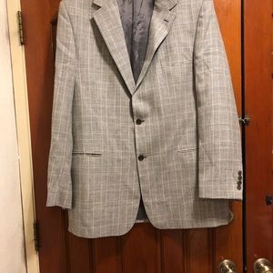 Zino made in Italy men’s wool & linen blend 44 long￼￼ suit jacket
